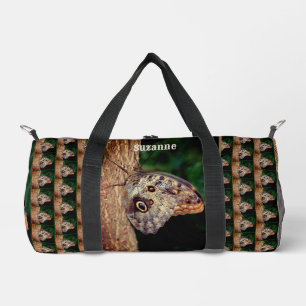Bolso De Deporte Pequeño Mariposa de búho marrón personalizada