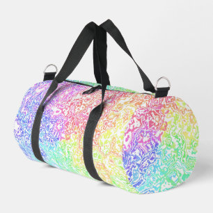Bolso De Deporte Pequeño Mármol arcoiris Maximalista Groovy Colorido