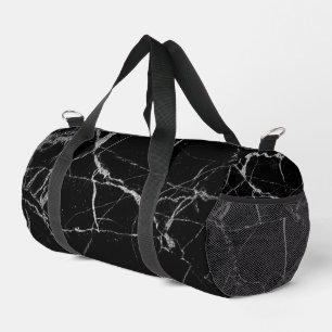 Bolso De Deporte Pequeño Mármol negro y plateado intenso