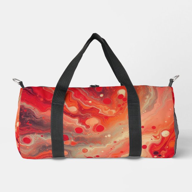 Bolso De Deporte Pequeño Mármol Rojo (Anverso)