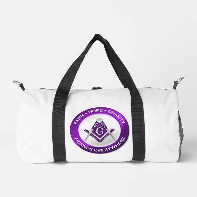 Bolso De Deporte Pequeño Masonic Gym Bag Purple (Anverso)