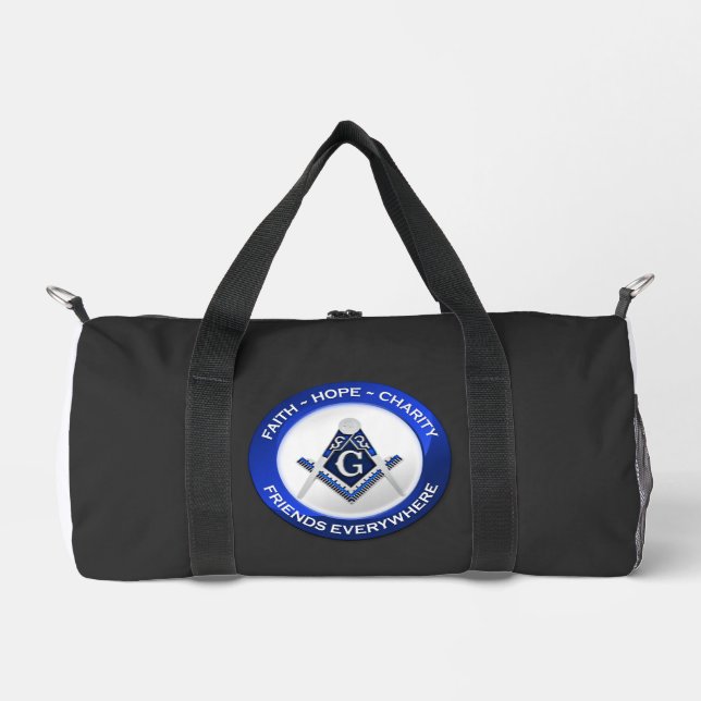 Bolso De Deporte Pequeño Masonic Print Gym Bag (Anverso)
