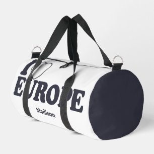 Bolso De Deporte Pequeño ME ENCANTA EUROPA nombre personalizado