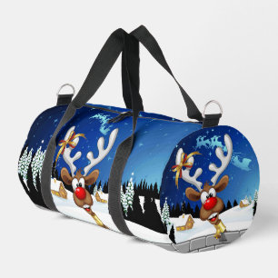 Bolso De Deporte Pequeño Meme Divertido de Navidad de Reno Espiando