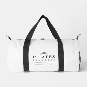 Bolso De Deporte Pequeño Moderna Princesa Femenina de Pilates en Blanco y N