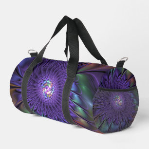 Bolso De Deporte Pequeño Moderna y colorida moda Resumen Flor Fractal