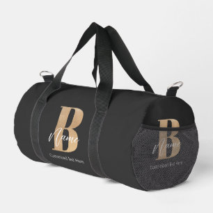 Bolso De Deporte Pequeño Moderno Monogramado Inicial B & Name Personalizado