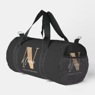 Bolso De Deporte Pequeño Moderno Monogramado inicial N & Nombre personaliza