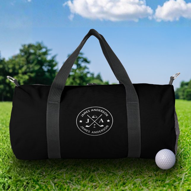 Bolso De Deporte Pequeño Moderno y elegante Monograma de golf y nombre pers (Subido por el creador)