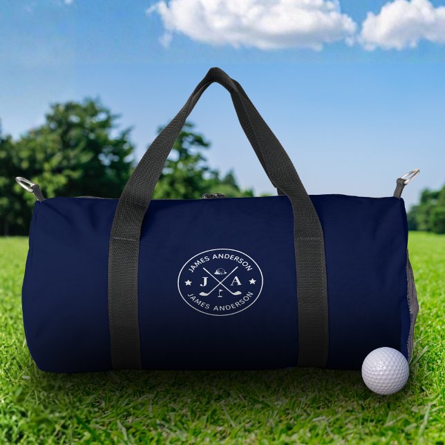 Bolso De Deporte Pequeño Moderno y elegante Monograma de golf y nombre pers (Subido por el creador)