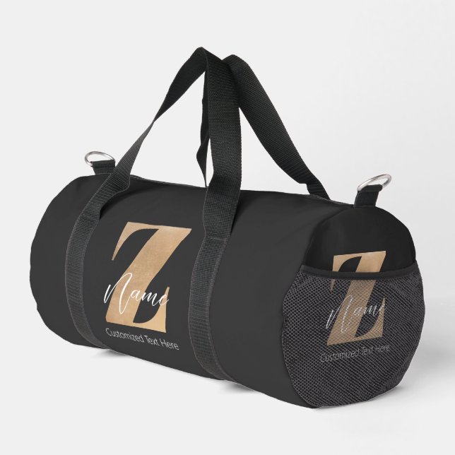 Bolso De Deporte Pequeño Monogram with Initial Z & Custom Name Personalized (Esquina derecha)