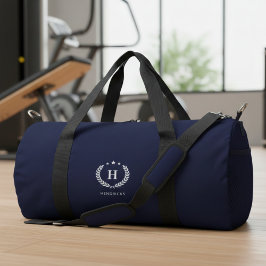 Bolso De Deporte Pequeño Monograma Azul Real Moderno Minimalista Elegante
