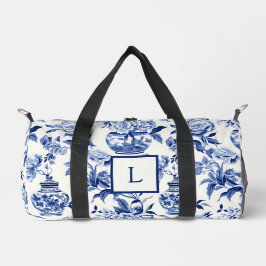 Bolso De Deporte Pequeño Monograma Chinoiserie Azul 