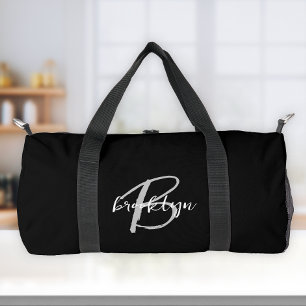 Bolso De Deporte Pequeño Monograma clásico de negro blanco y gris
