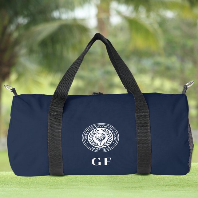 Bolso De Deporte Pequeño Monograma clásico Nombre personalizado azul oscuro (Subido por el creador)