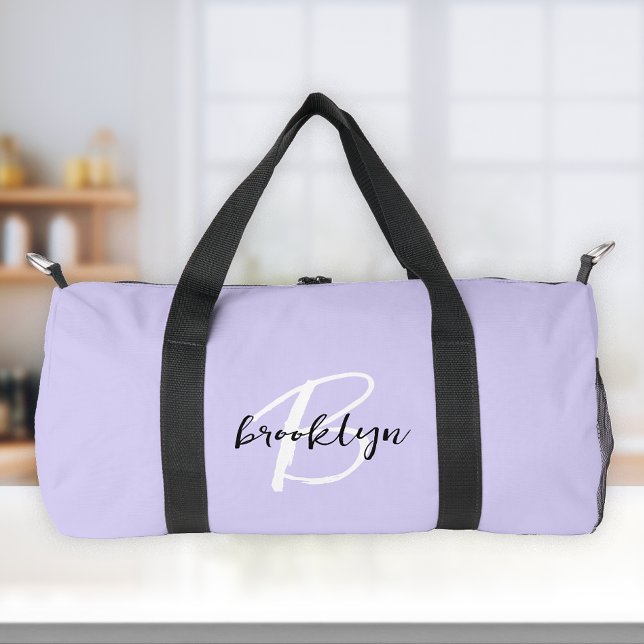 Bolso De Deporte Pequeño Monograma de escritura blanca negra de lavanda de  (Subido por el creador)