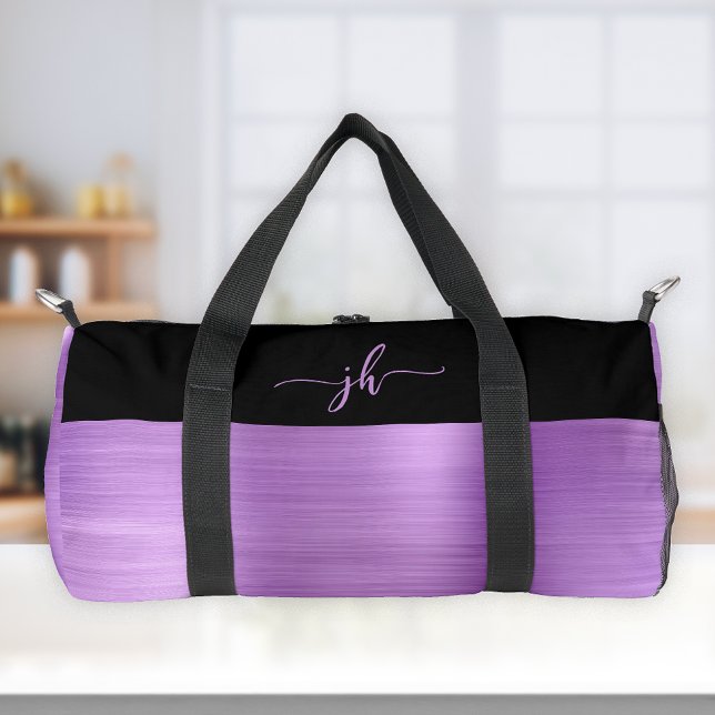 Bolso De Deporte Pequeño Monograma de escritura negra Metalizado cepillado  (Subido por el creador)
