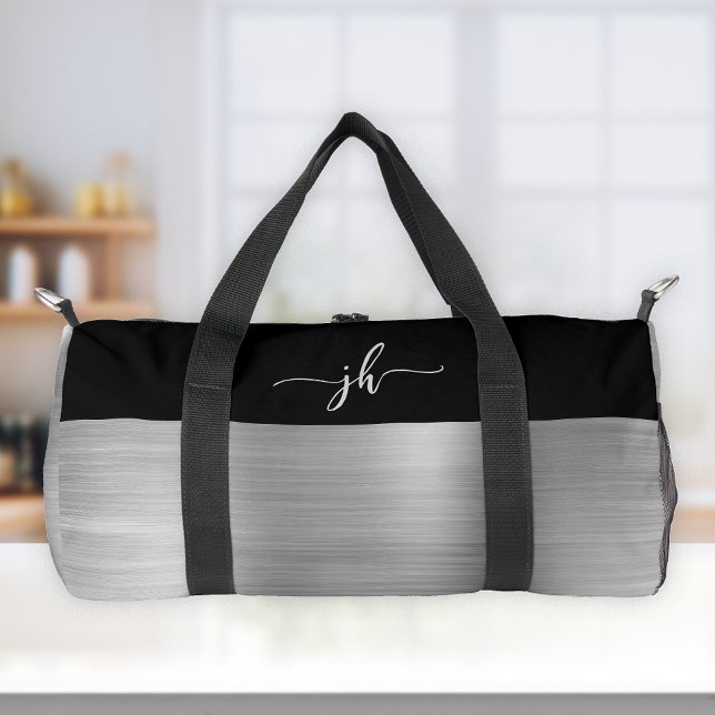 Bolso De Deporte Pequeño Monograma de escritura negra Metalizado cepillado  (Subido por el creador)