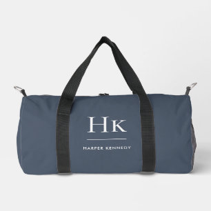 Bolso De Deporte Pequeño Monograma de la Marina Minimalista moderna Nombre 
