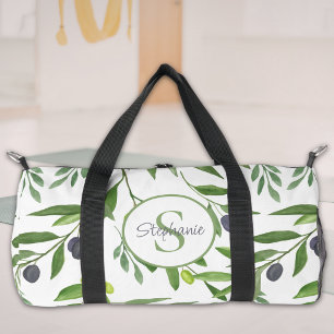 Bolso De Deporte Pequeño Monograma de nombre patrón de oliva country francé