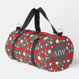 Bolso De Deporte Pequeño Monograma del jugador de ping pong