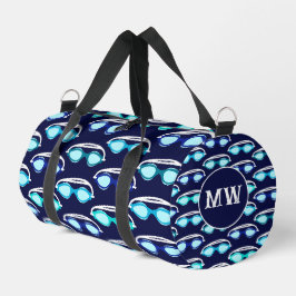 Bolso De Deporte Pequeño Monograma del patrón de gafas de natación