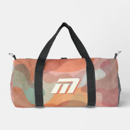 Bolso De Deporte Pequeño Monograma deportivo minimalista terroso de terraco