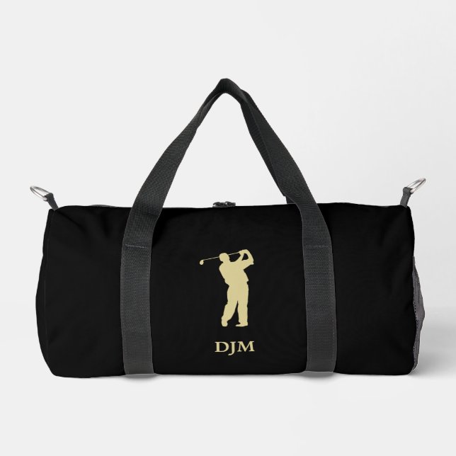 Bolso De Deporte Pequeño Monograma dorado Silhouette Golfer (Anverso)