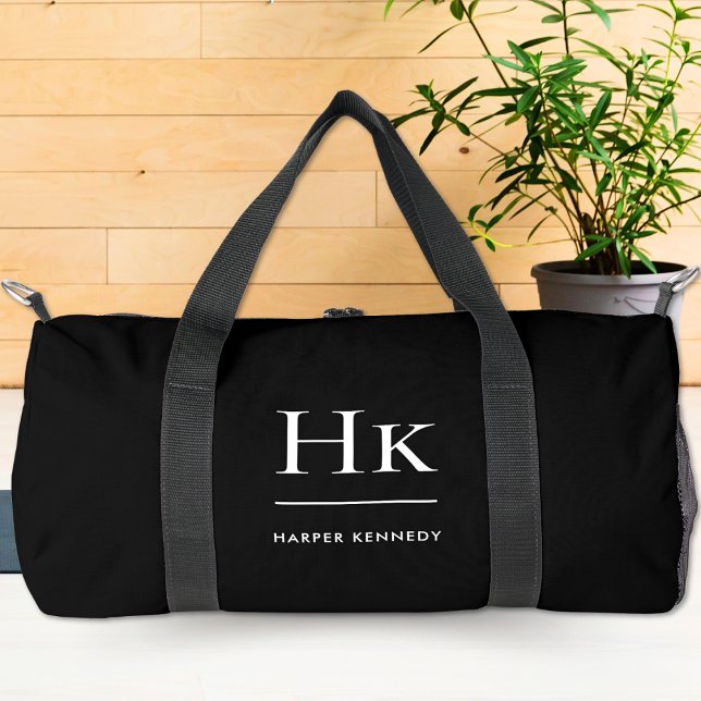 Bolso De Deporte Pequeño Monograma Elegante clásico nombre inicial personal (Subido por el creador)