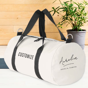 Bolso De Deporte Pequeño Monograma Firma de escritura Minimalista moderna G