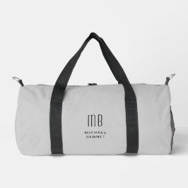 Bolso De Deporte Pequeño Monograma Gris Elegante