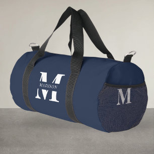 Bolso De Deporte Pequeño Monograma Minimalista elegante Marina Azul