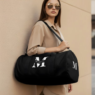 Bolso De Deporte Pequeño Monograma Minimalista elegante negro
