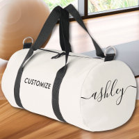 Monograma Modern Girly Script Calligraphy Name Mod