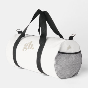 Bolso De Deporte Pequeño Monograma Negrita Vintage Elegante Marfil
