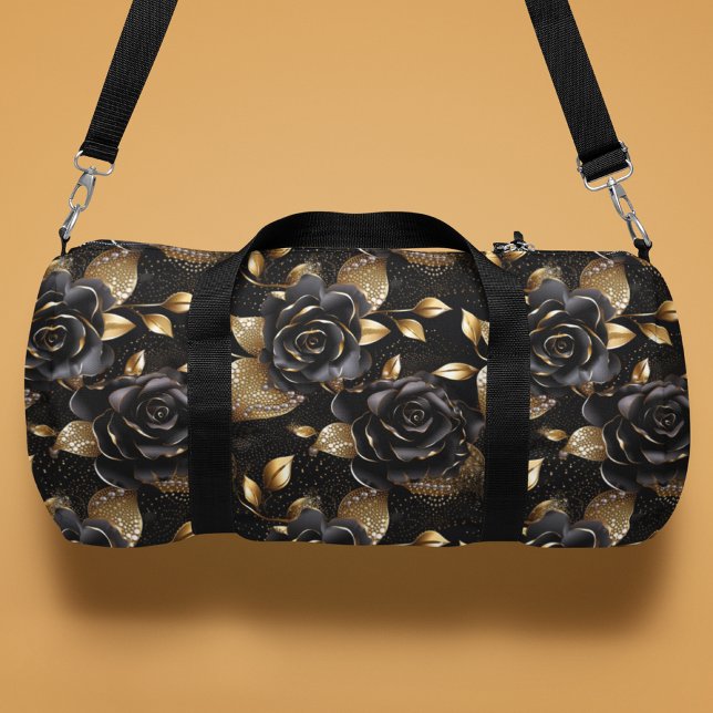 Bolso De Deporte Pequeño Monograma Patrón floral Rosa negro de lujo (Subido por el creador)