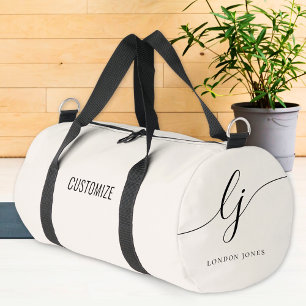 Bolso De Deporte Pequeño Monograma Personalizado de guiones de caligrafía m