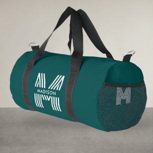 Bolso De Deporte Pequeño Monograma Retro Minimalista