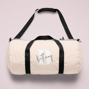 Bolso De Deporte Pequeño Monograma rosa Rubor elegante moderno