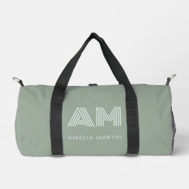 Bolso De Deporte Pequeño Monograma verde Matcha terroso minimalista