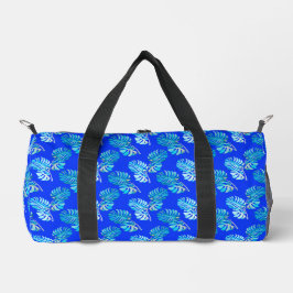 Bolso De Deporte Pequeño Monstera Brisa Azul Cobalto