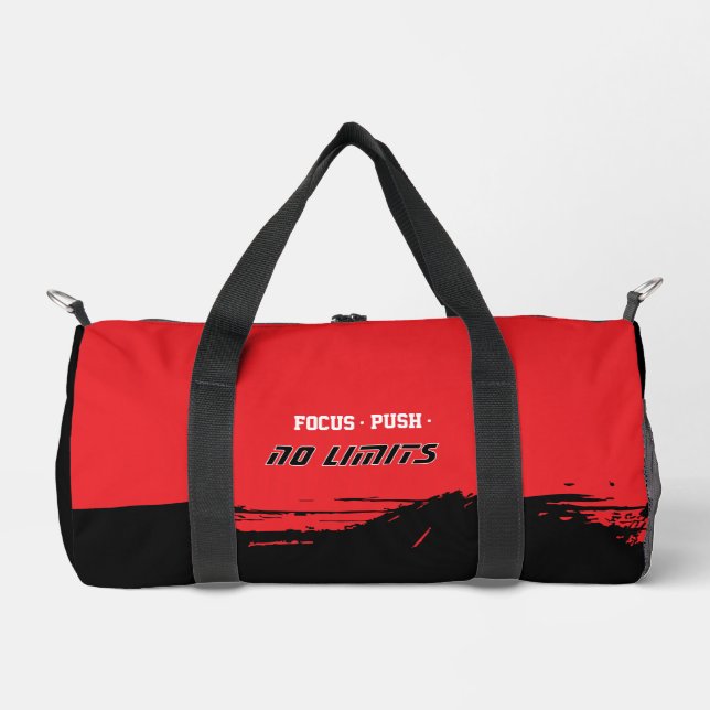 Bolso De Deporte Pequeño Motivational Fitness Red (Anverso)