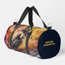 Bolso De Deporte Pequeño Motocross de nombre personalizado