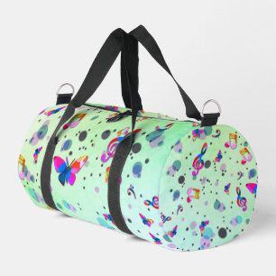 Bolso De Deporte Pequeño Música de baile de colores sobre verde