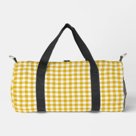 Bolso De Deporte Pequeño Mustard Yellow Plaid Gingham Retro Color