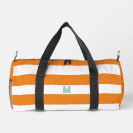 Bolso De Deporte Pequeño Naranja Banana Stripe y Monograma Verde azulado Pe