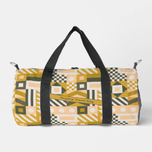Bolso De Deporte Pequeño Naranja y rosa geométrico abstracto
