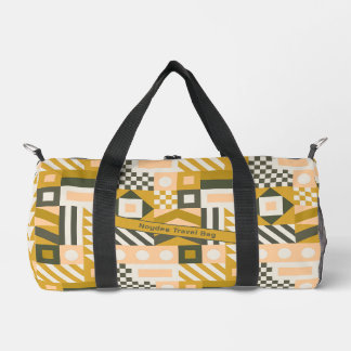 Bolso De Deporte Pequeño Naranja y rosa geométrico abstracto