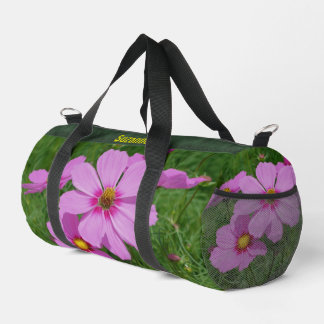 Bolso De Deporte Pequeño Naturaleza de las flores de cosmos rosadas persona