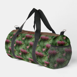 Bolso De Deporte Pequeño Naturaleza Personalizada De Los Cones De Pino Y La